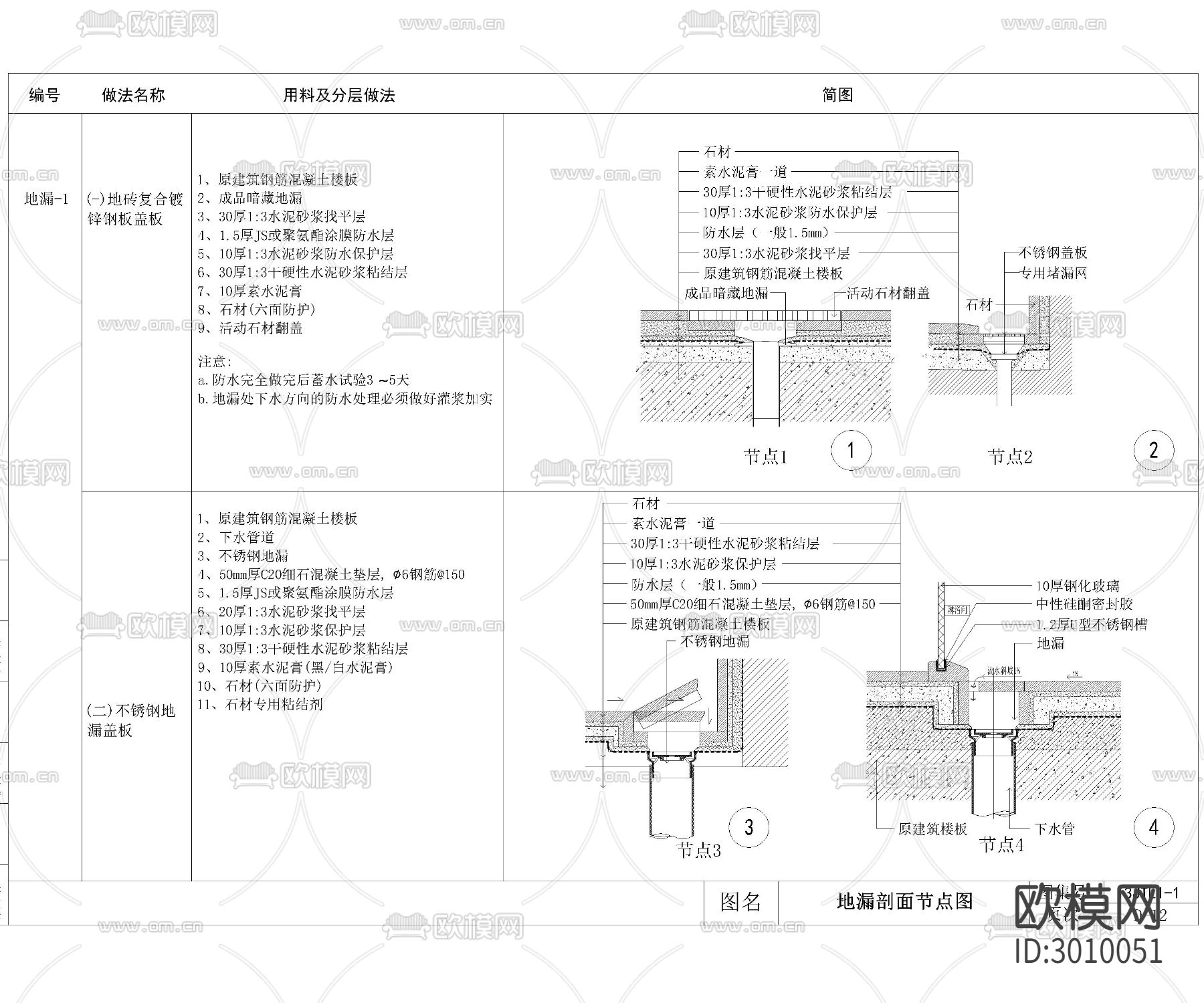 精选墙顶地cad大样图下载（渲染图4）