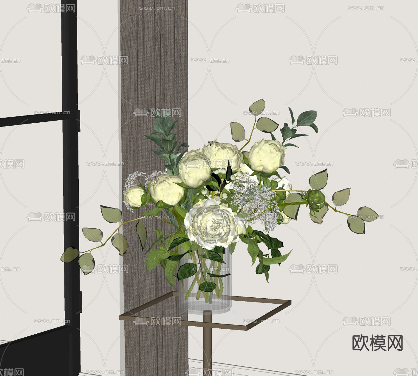 现代花瓶 花艺su模型