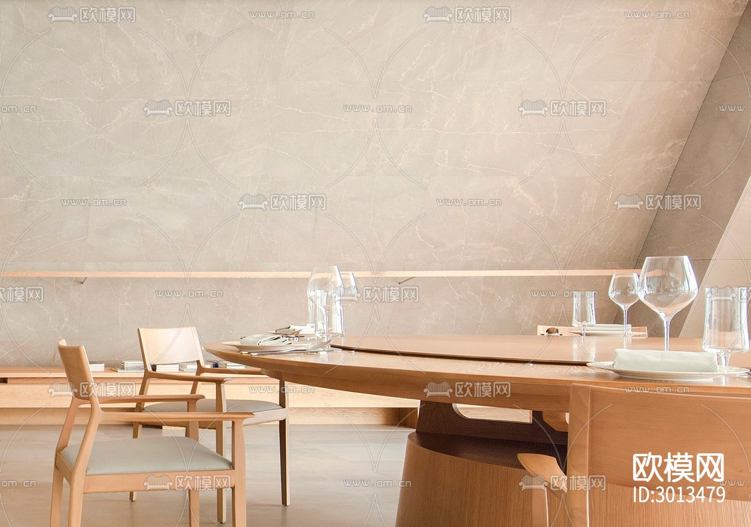 现代西餐厅效果图下载（渲染图12）