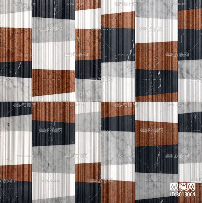 拼色墙砖 瓷砖贴图（深）下载