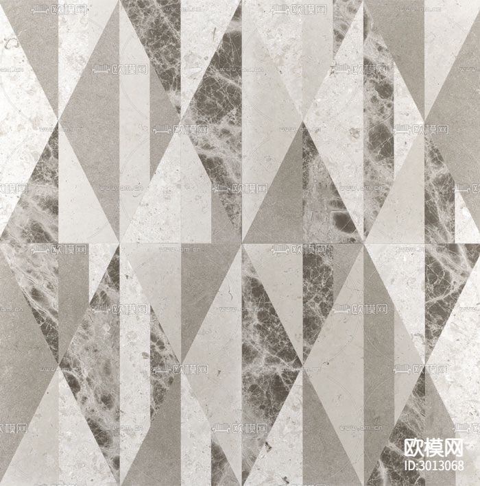 菱形拼色墙砖 瓷砖贴图（灰浅）下载