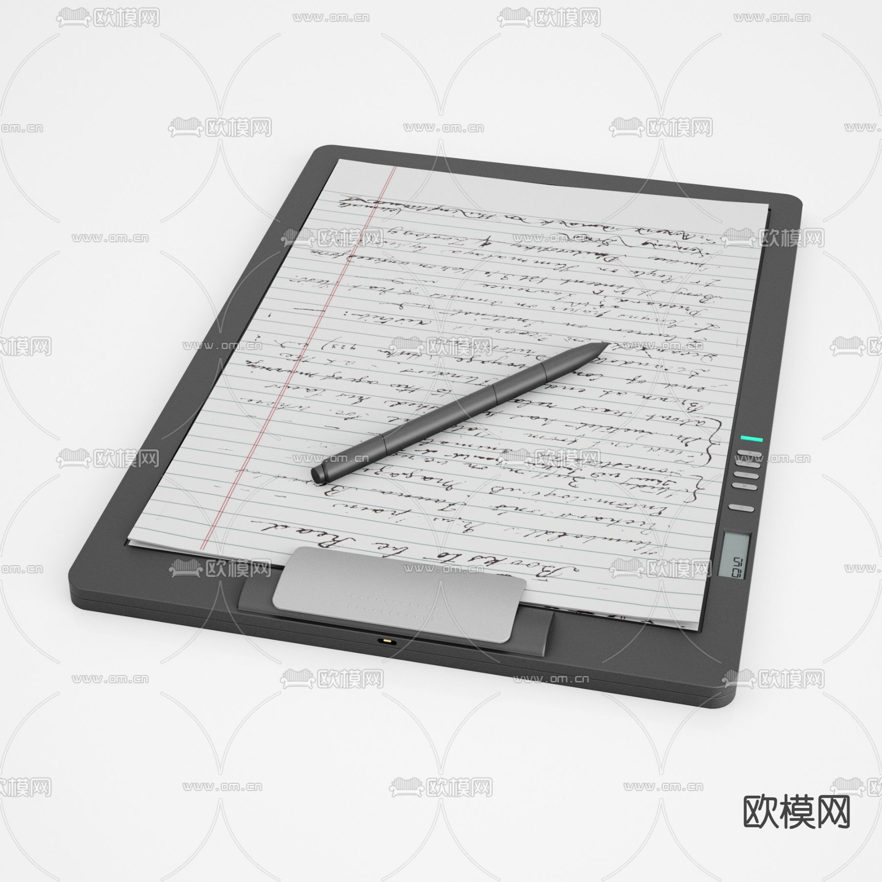 电子书 电容笔3d模型下载