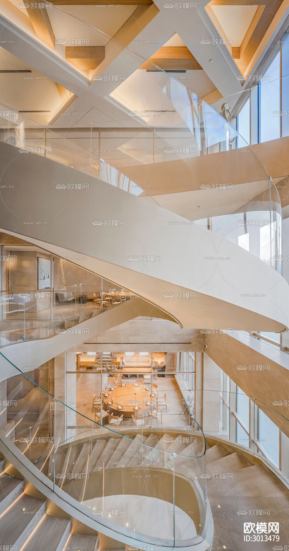 现代西餐厅效果图下载（渲染图2）