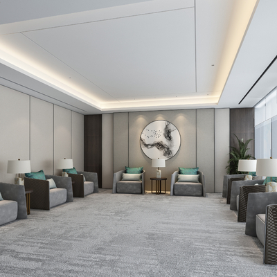  现代贵宾接待室 会客厅su模型 