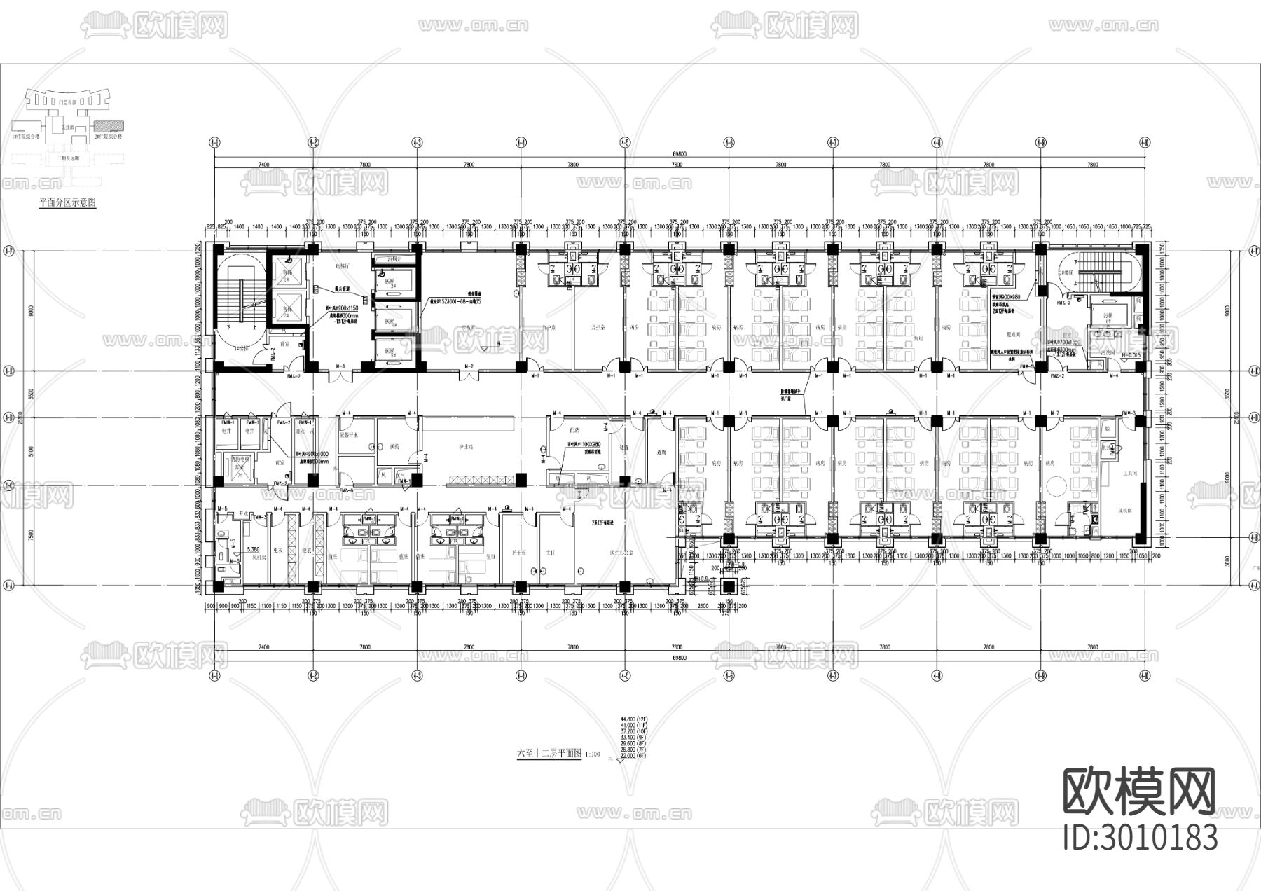 海东院区一期项目幕墙工程cad施工图下载（渲染图1）