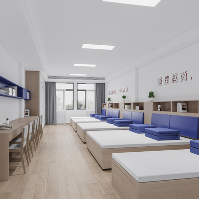  现代消防队宿舍su模型 