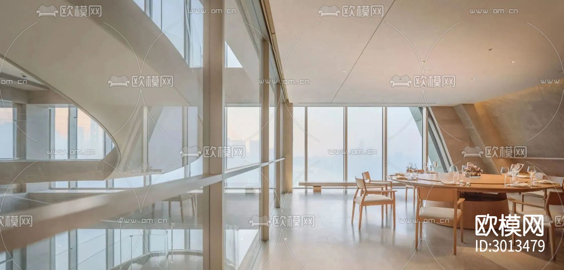 现代西餐厅效果图下载（渲染图3）