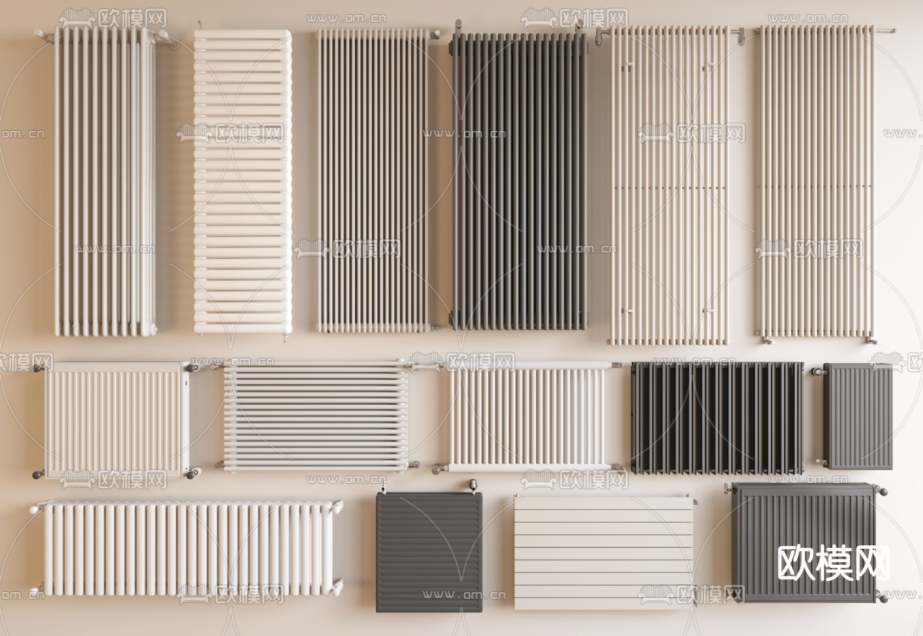 暖气片 取暖器 散热器 导热板3d模型下载