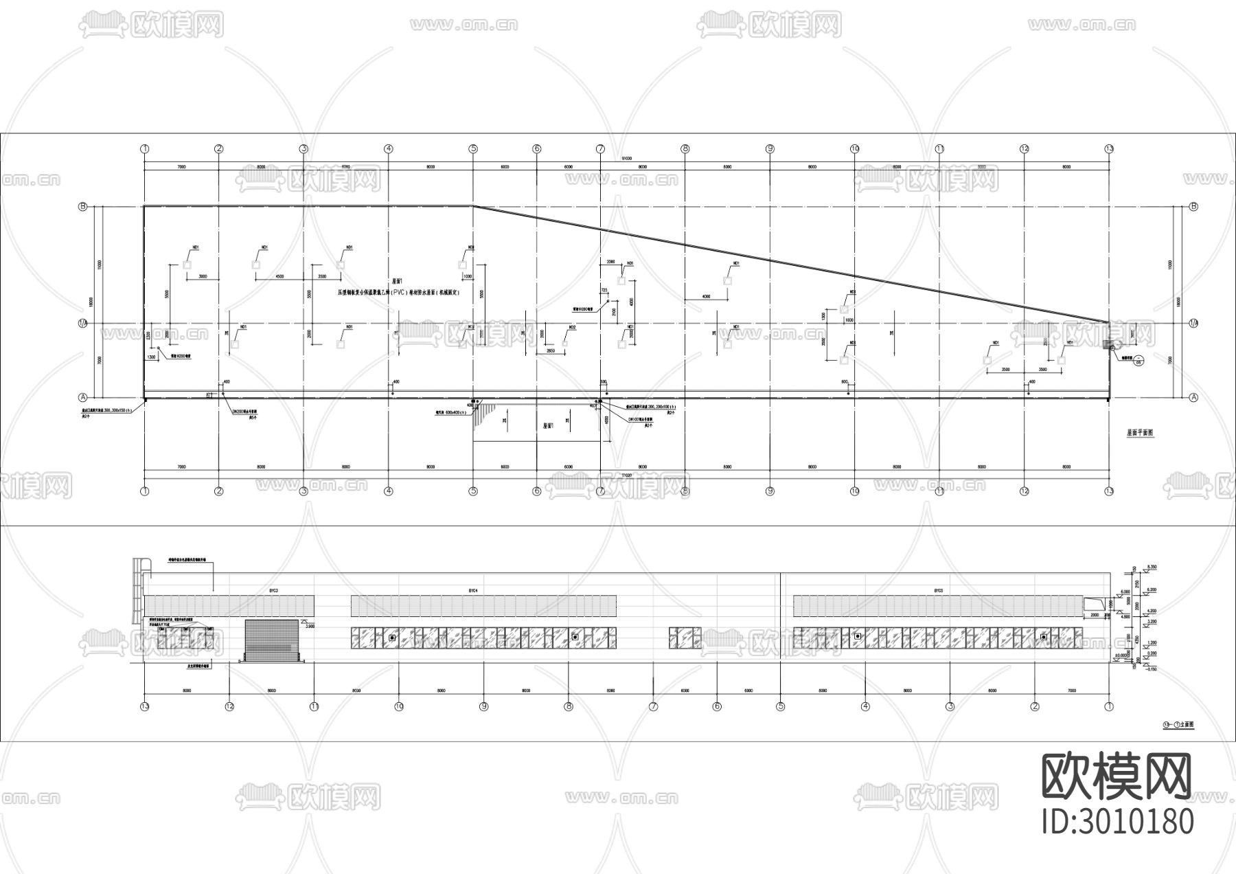 广汽本田开发区工厂能扩新建厂务站cad施工图下载（渲染图1）