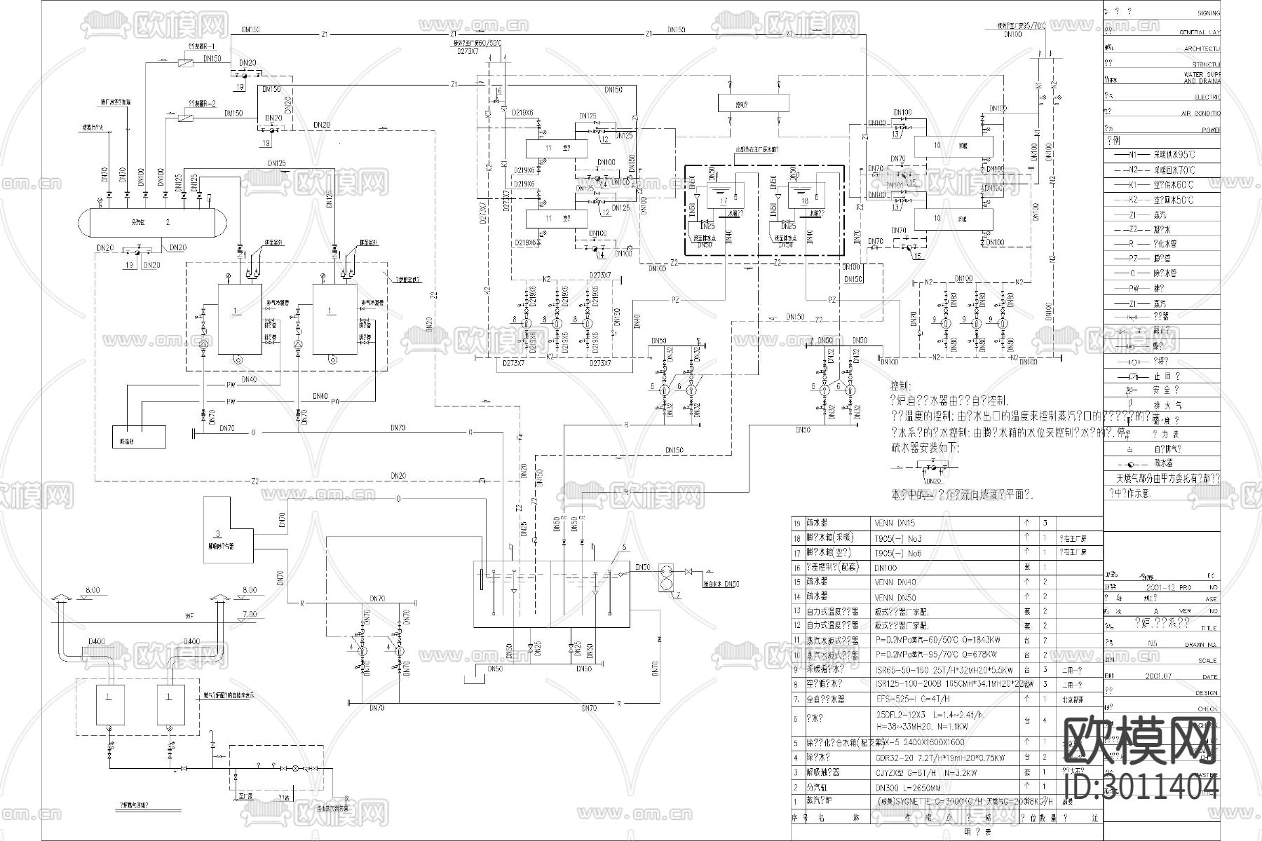 锅炉房cad施工图下载（渲染图2）