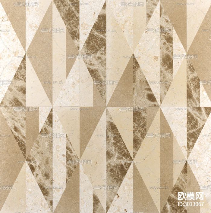 黄色菱形拼色墙砖 瓷砖贴图（浅）下载