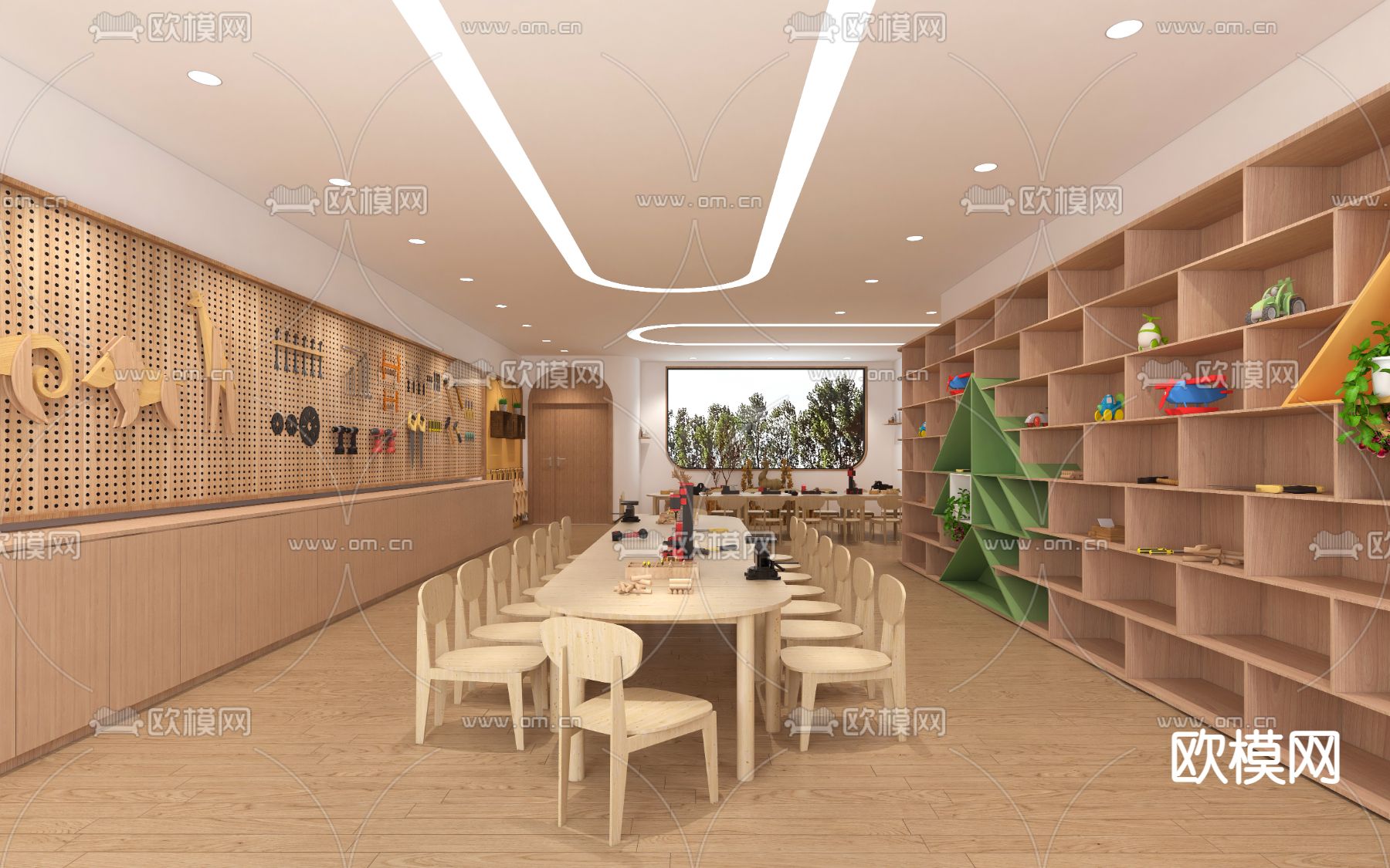 手工教室 木工室3d模型下载（渲染图2）