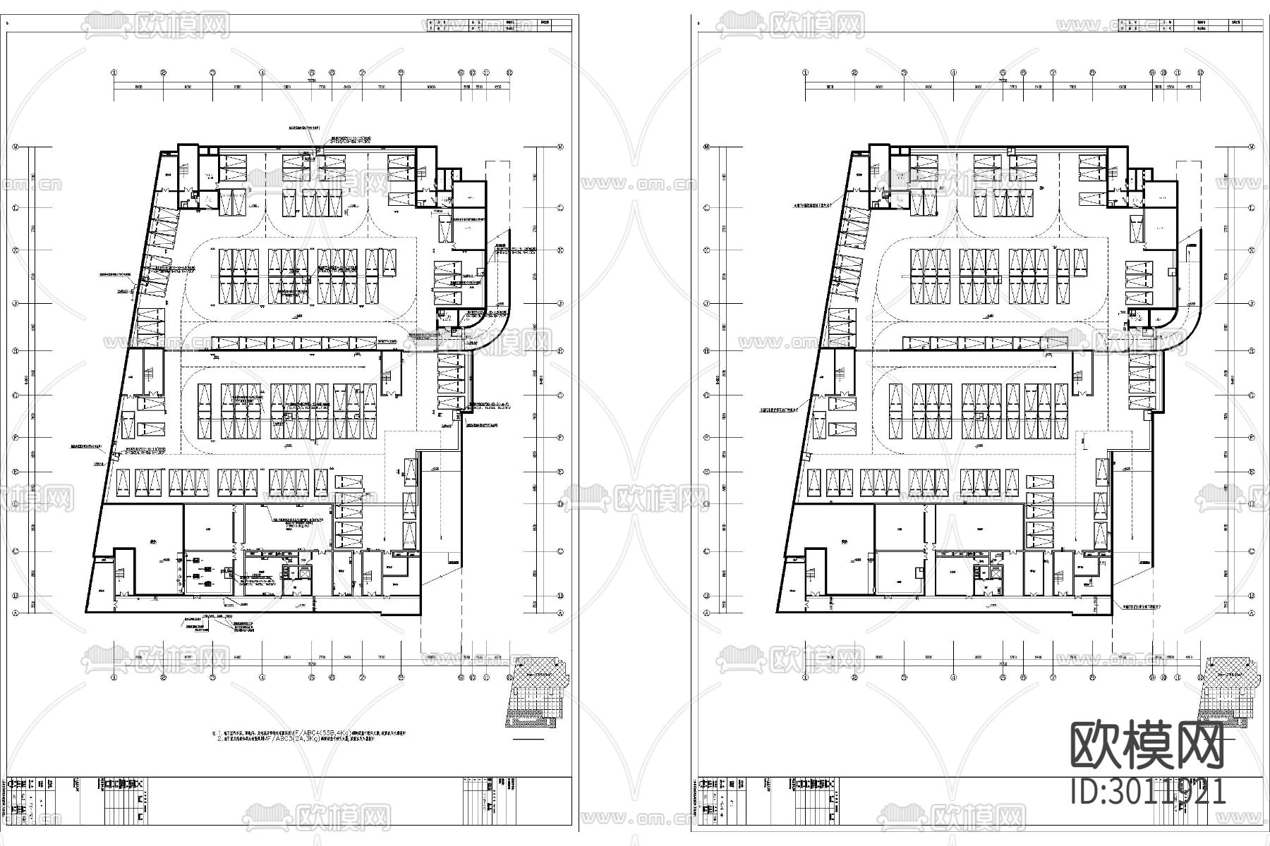 地下室 人防 工程 给排水 电气 通风 消防 防爆 地漏cad施工图下载（渲染图6）