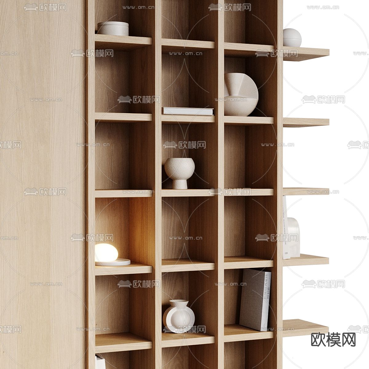 侘寂装饰柜 陈列柜3d模型下载（渲染图2）