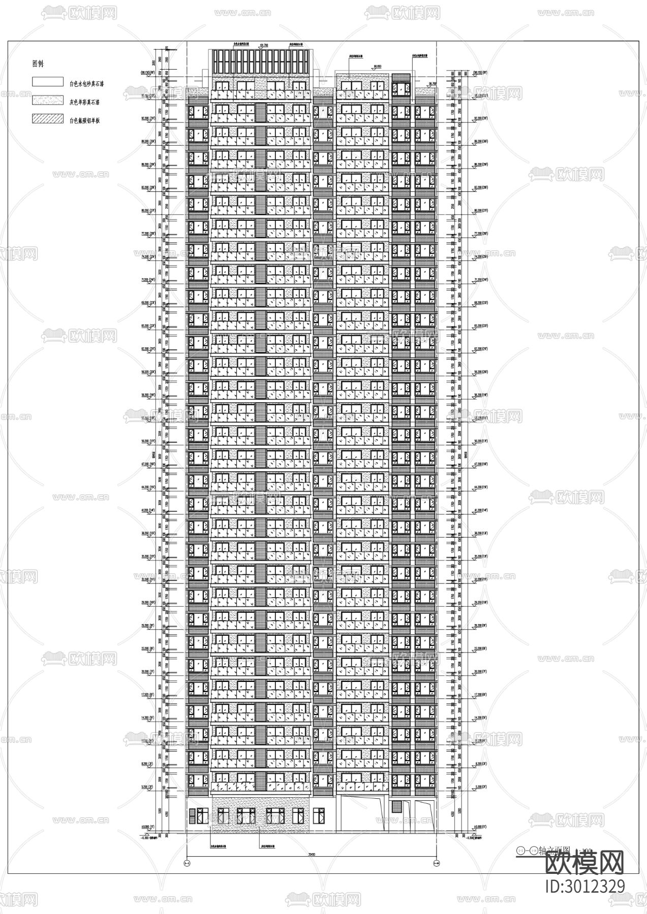 首开熙江玥庭项目cad施工图下载（渲染图9）