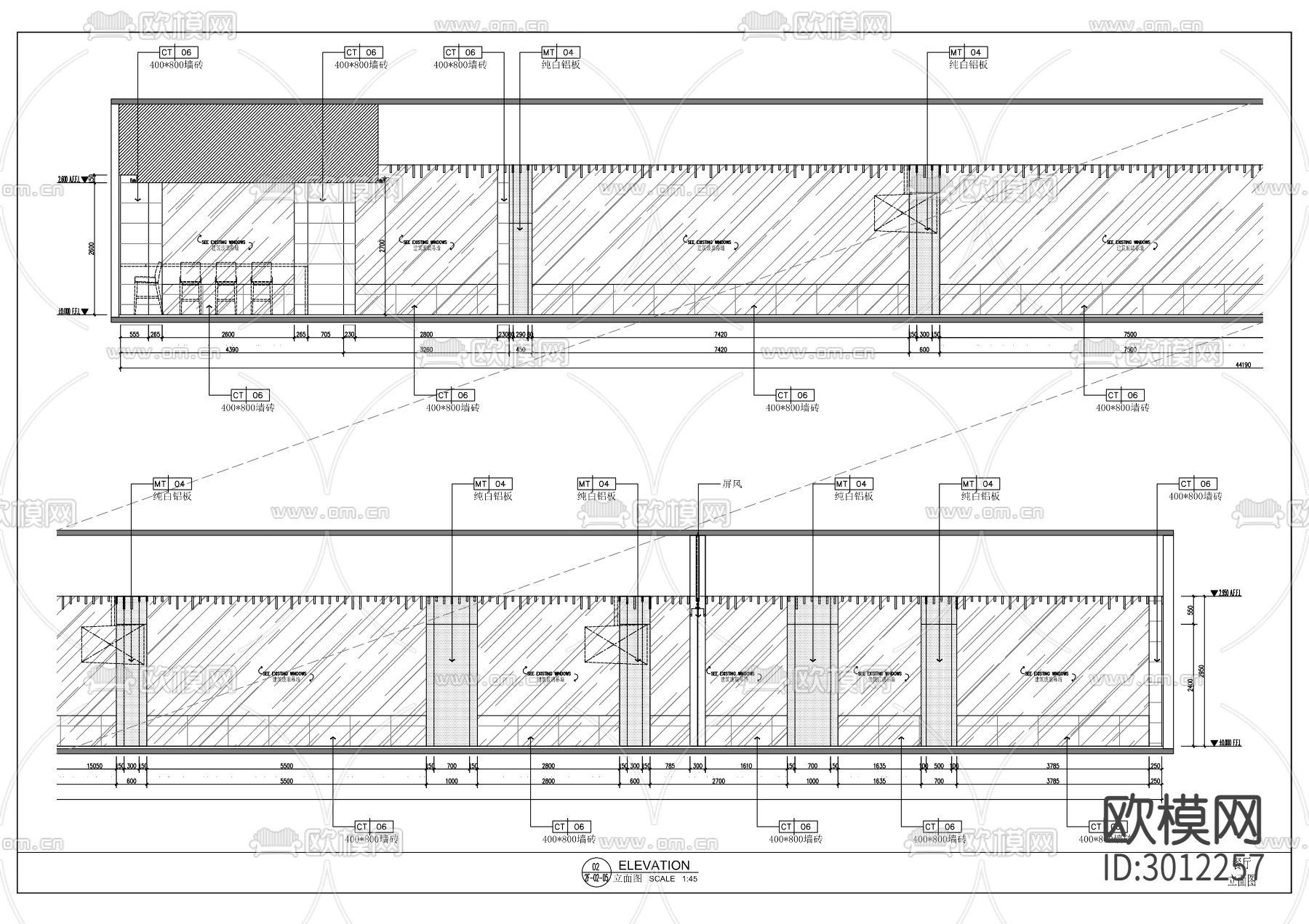 城投大厦2楼及11楼升级改造工程cad施工图下载（渲染图7）