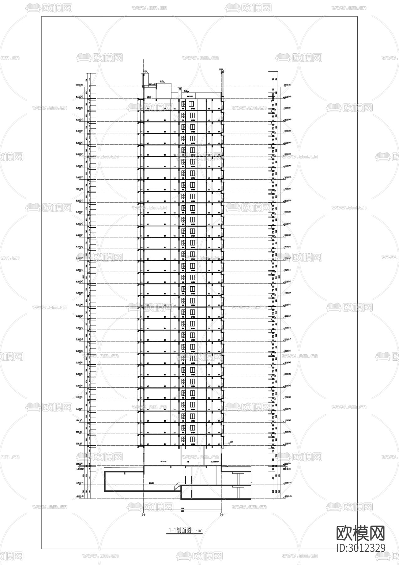 首开熙江玥庭项目cad施工图下载（渲染图2）
