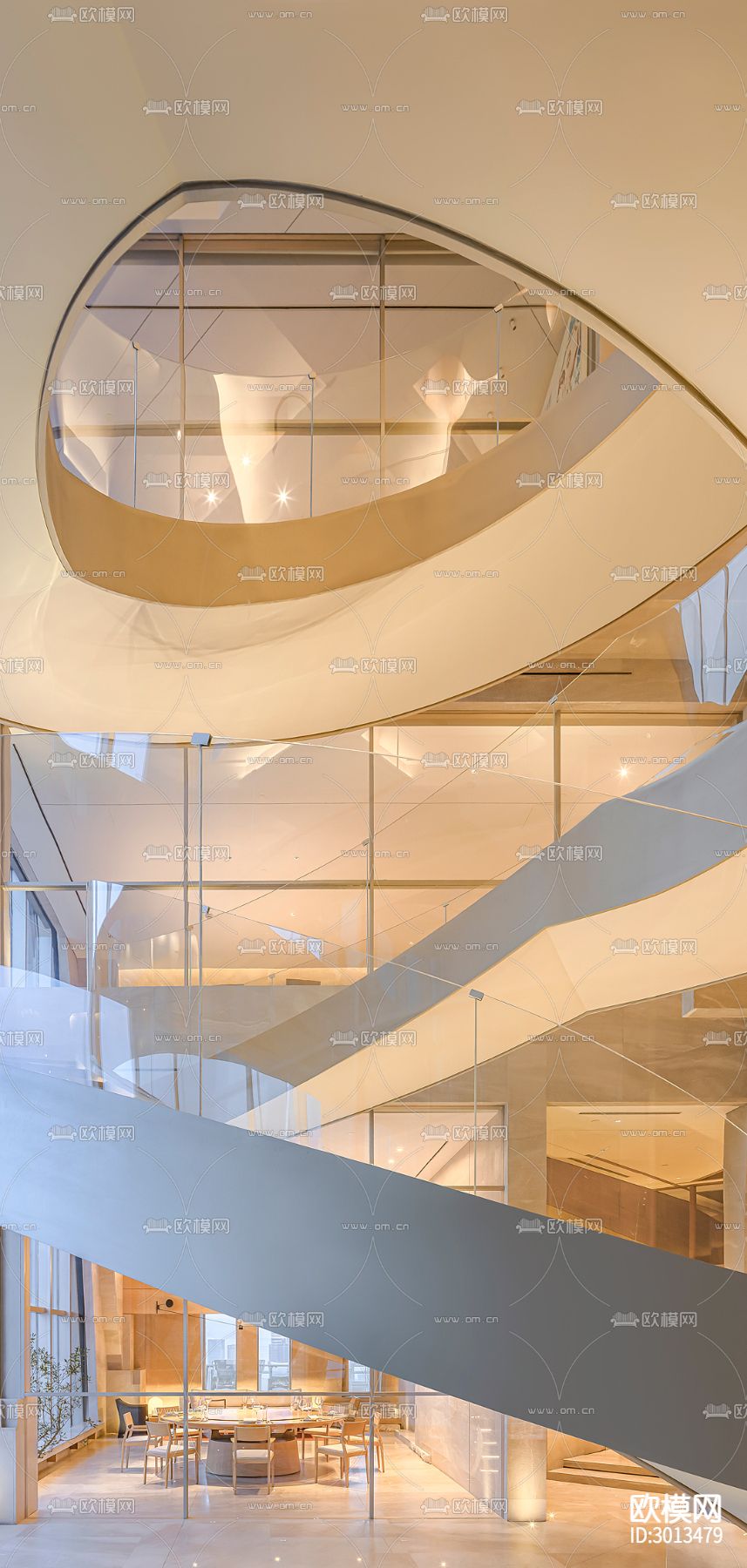 现代西餐厅效果图下载（渲染图8）