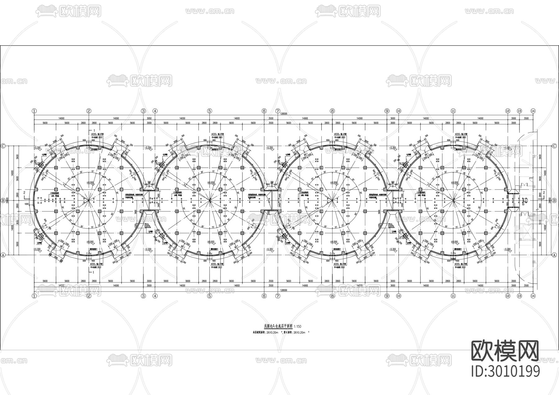 粮油储备加工中心建设工程cad施工图下载（渲染图10）