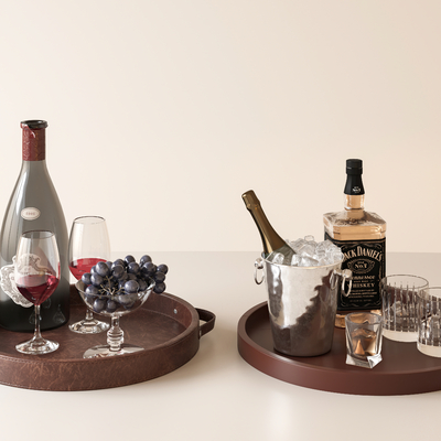  红酒 白酒su模型 