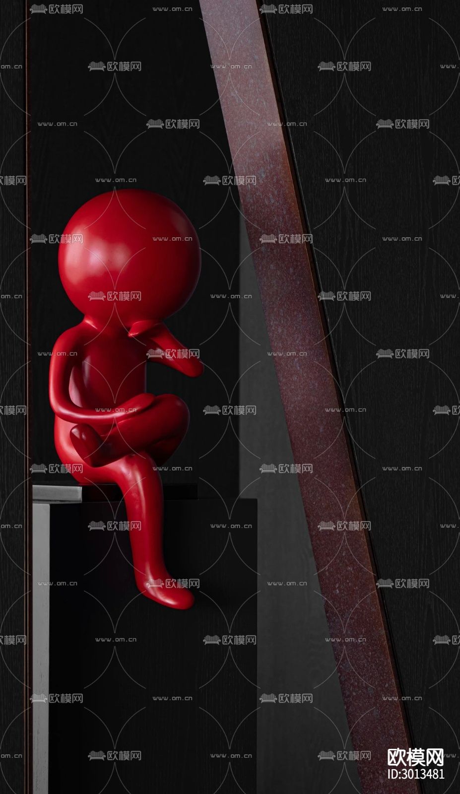 高级灰西餐厅效果图下载（渲染图4）