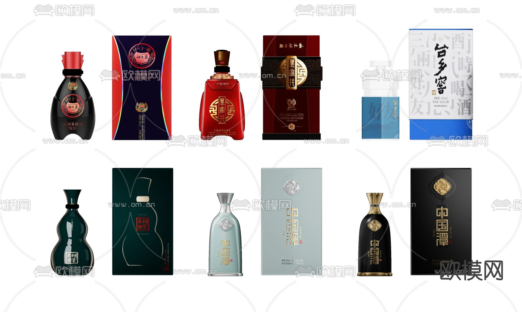 白酒su模型下载（渲染图1）