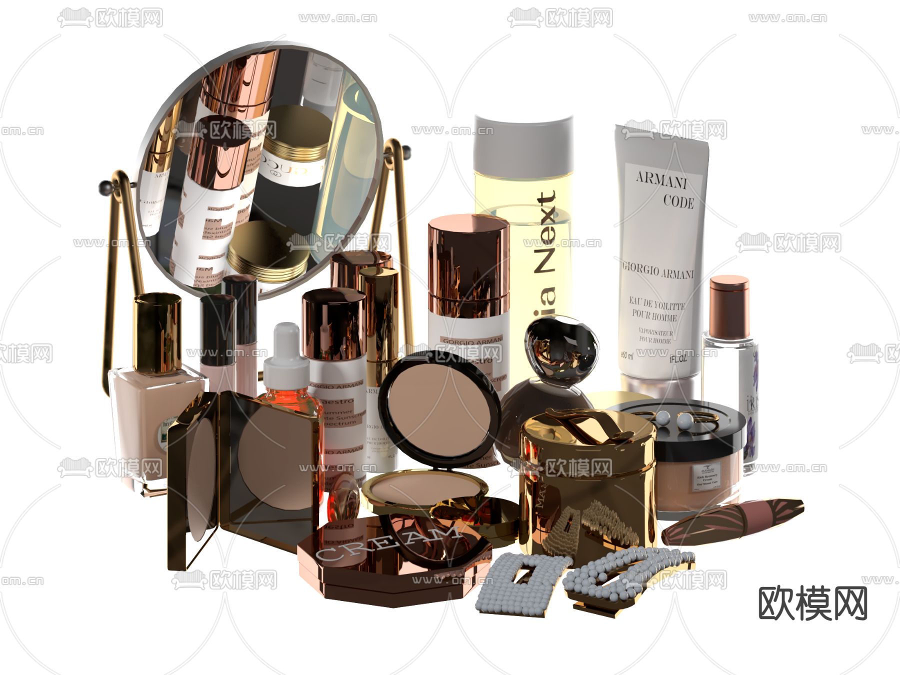 现代化妆品su模型下载（渲染图2）