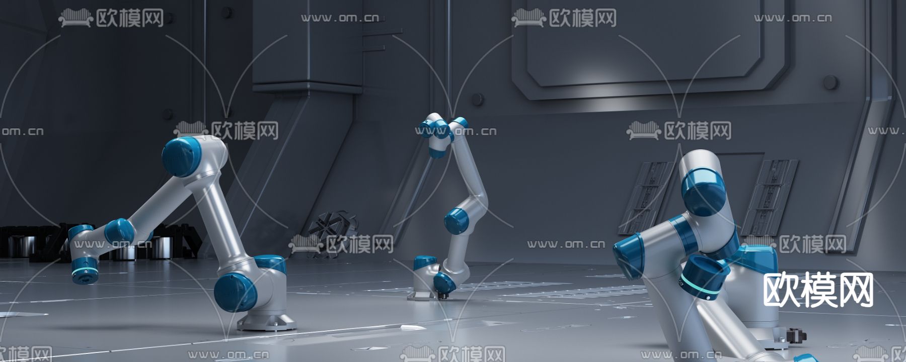 多轴机械臂 机器人su模型下载（渲染图2）