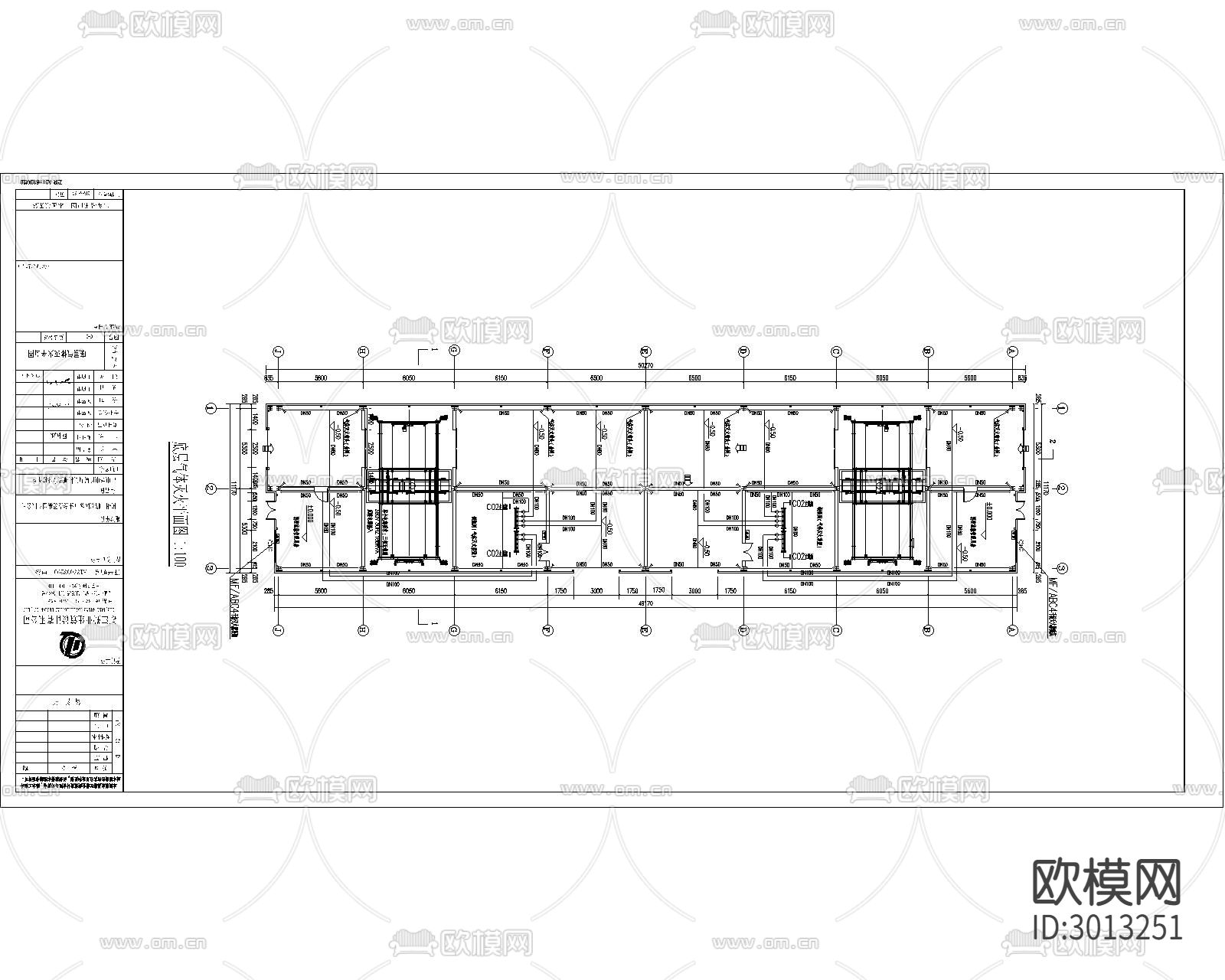 立体停车库二氧化碳气体灭火工程cad施工图下载（渲染图4）