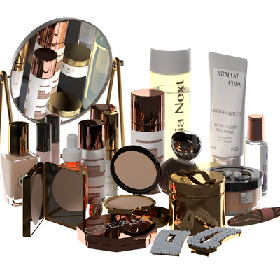  现代化妆品su模型 