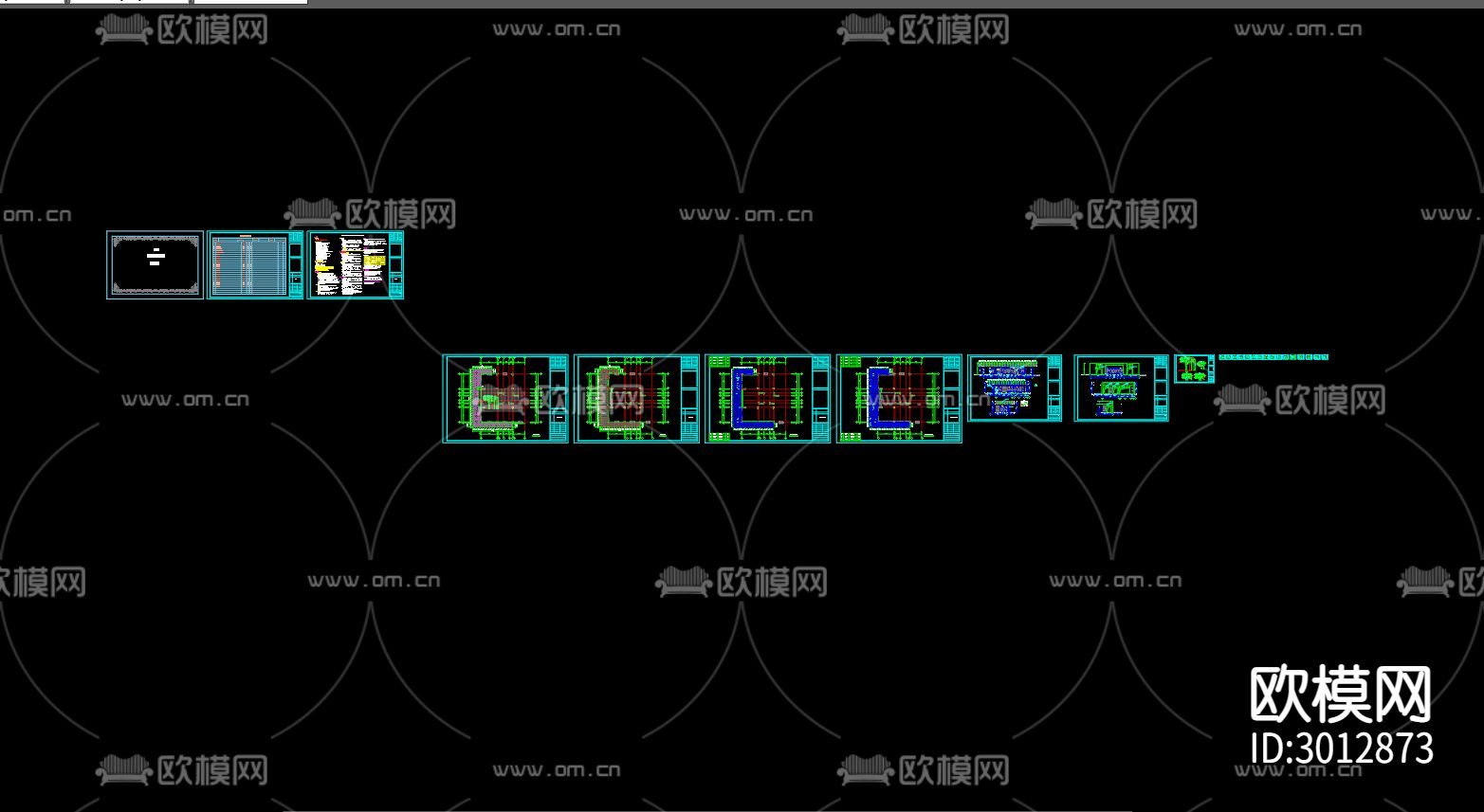 酒店雨棚全套cad施工图下载（渲染图3）