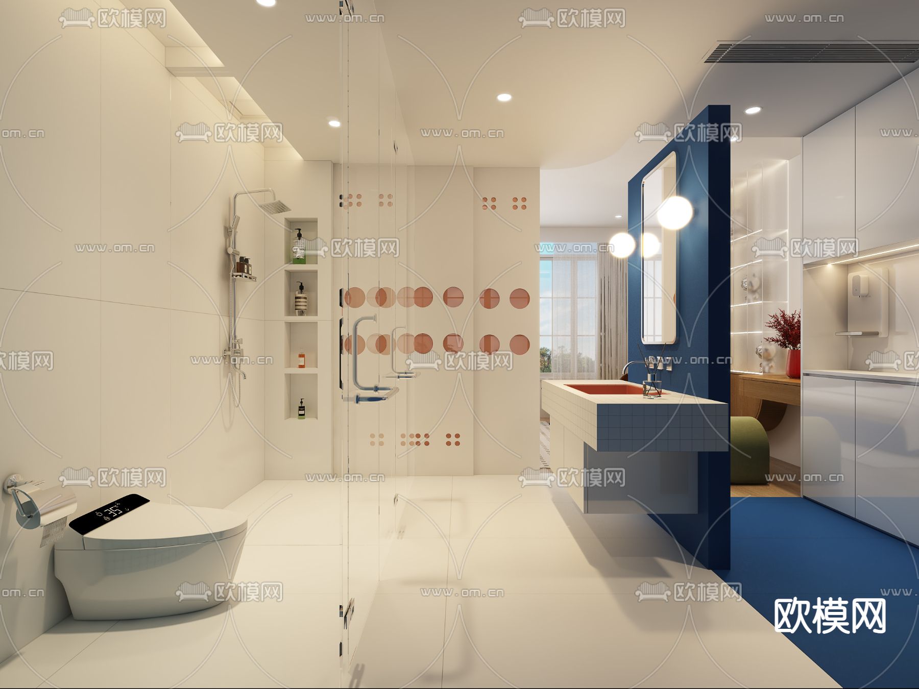 现代酒店客房3d模型下载（渲染图5）