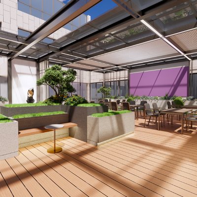  现代简约天台su模型 