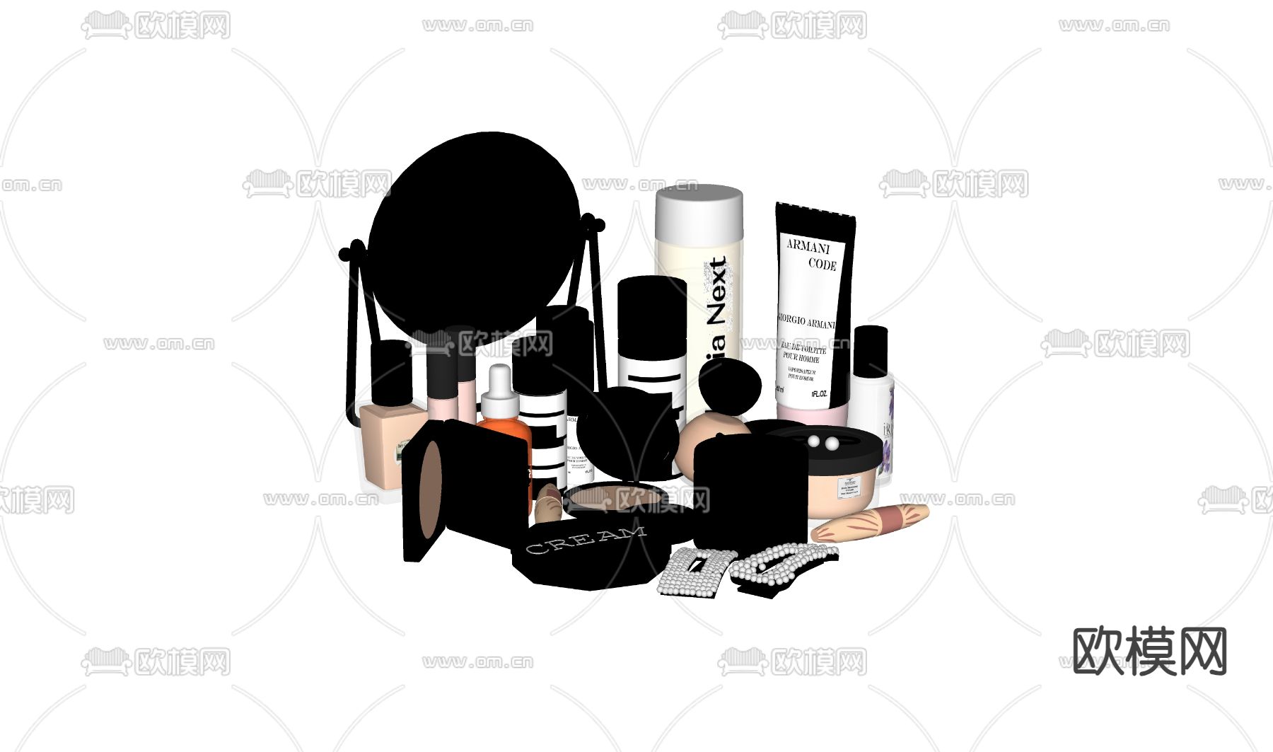 现代化妆品su模型下载（渲染图1）