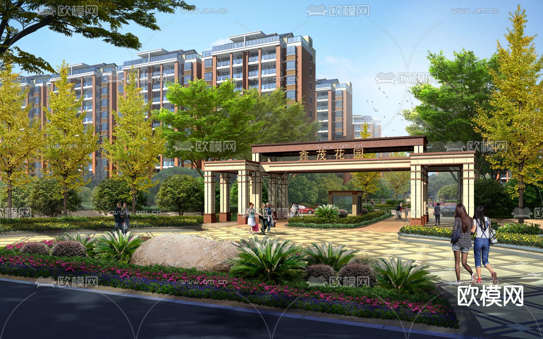 欧式住宅大门 门头psd下载