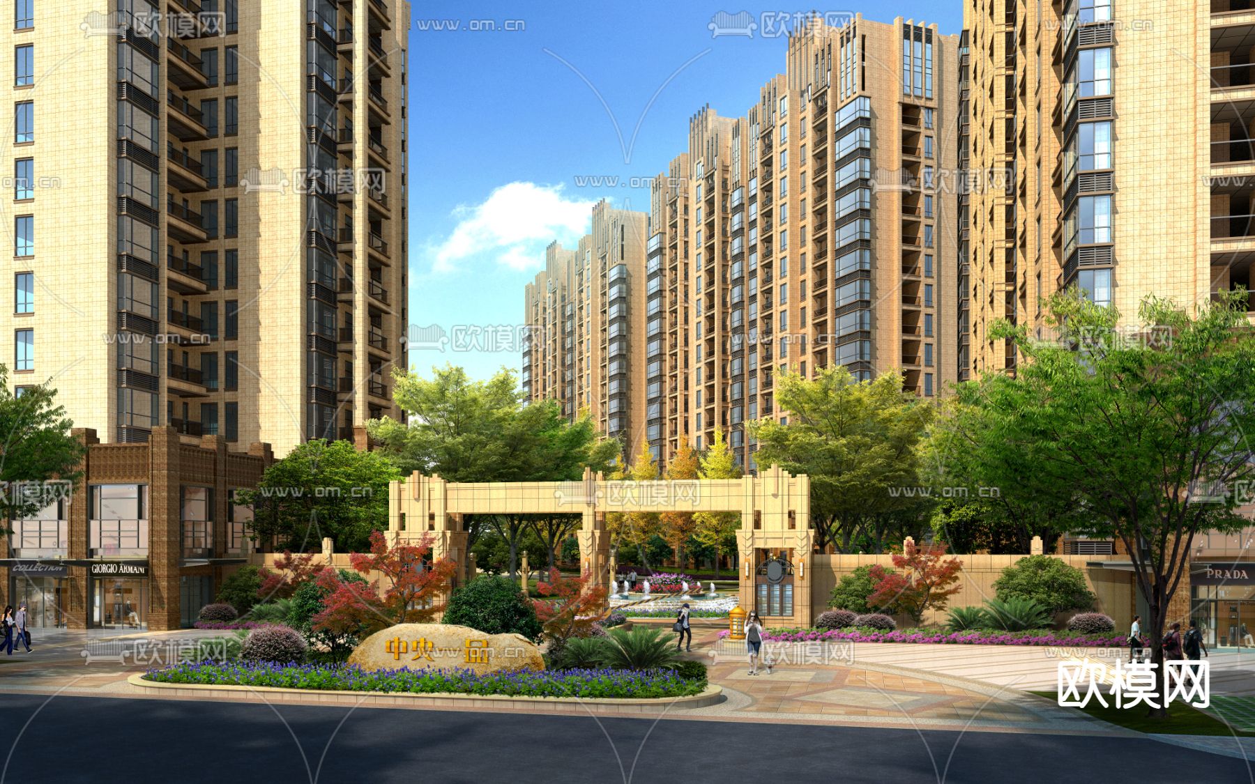 欧式住宅大门 门头psd下载