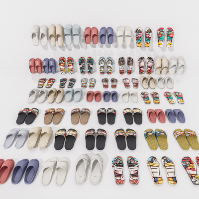  现代拖鞋 凉拖鞋su模型 