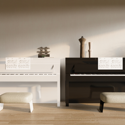  钢琴 电子钢琴 三角琴su模型 