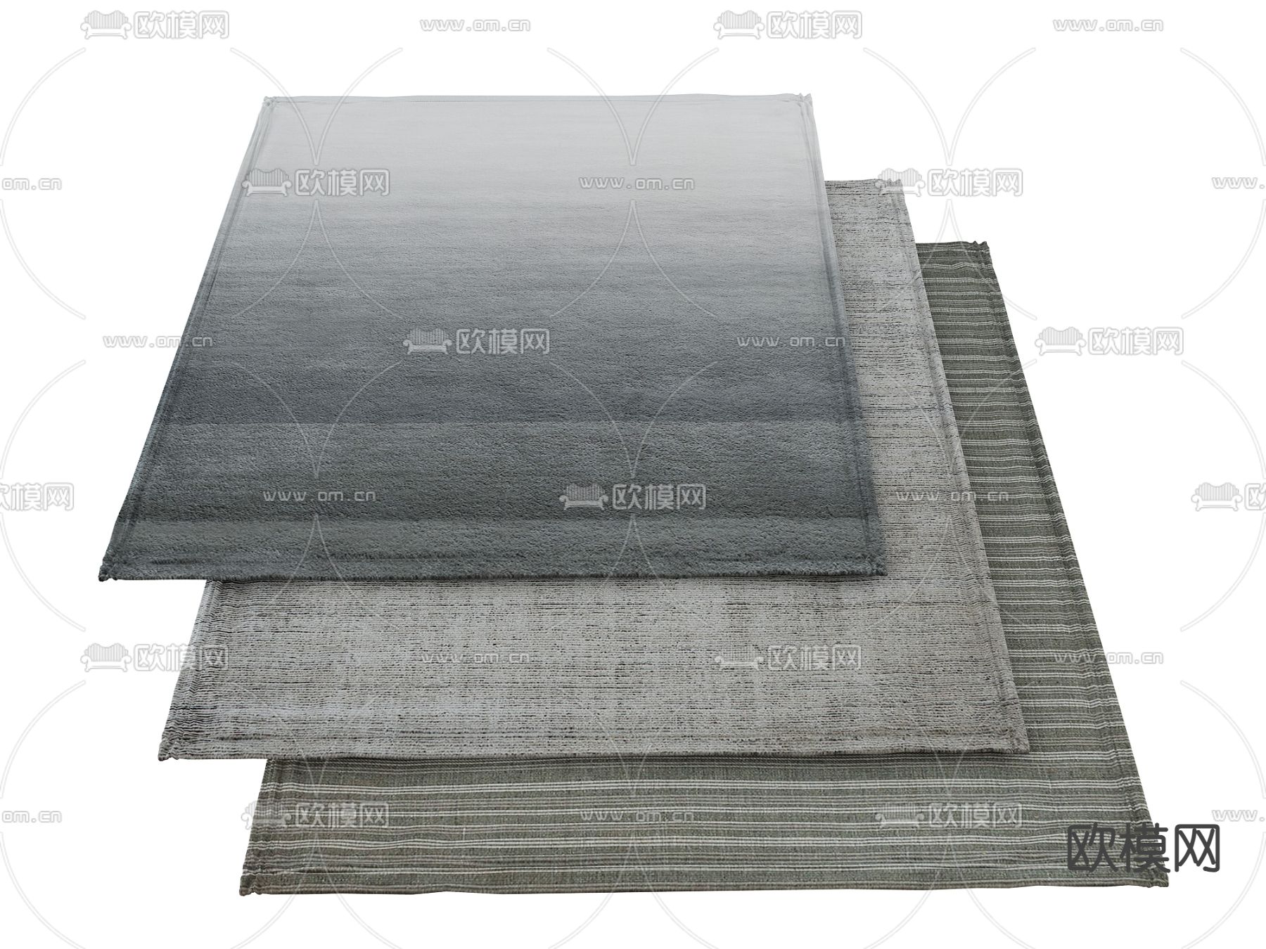 现代地毯3d模型下载