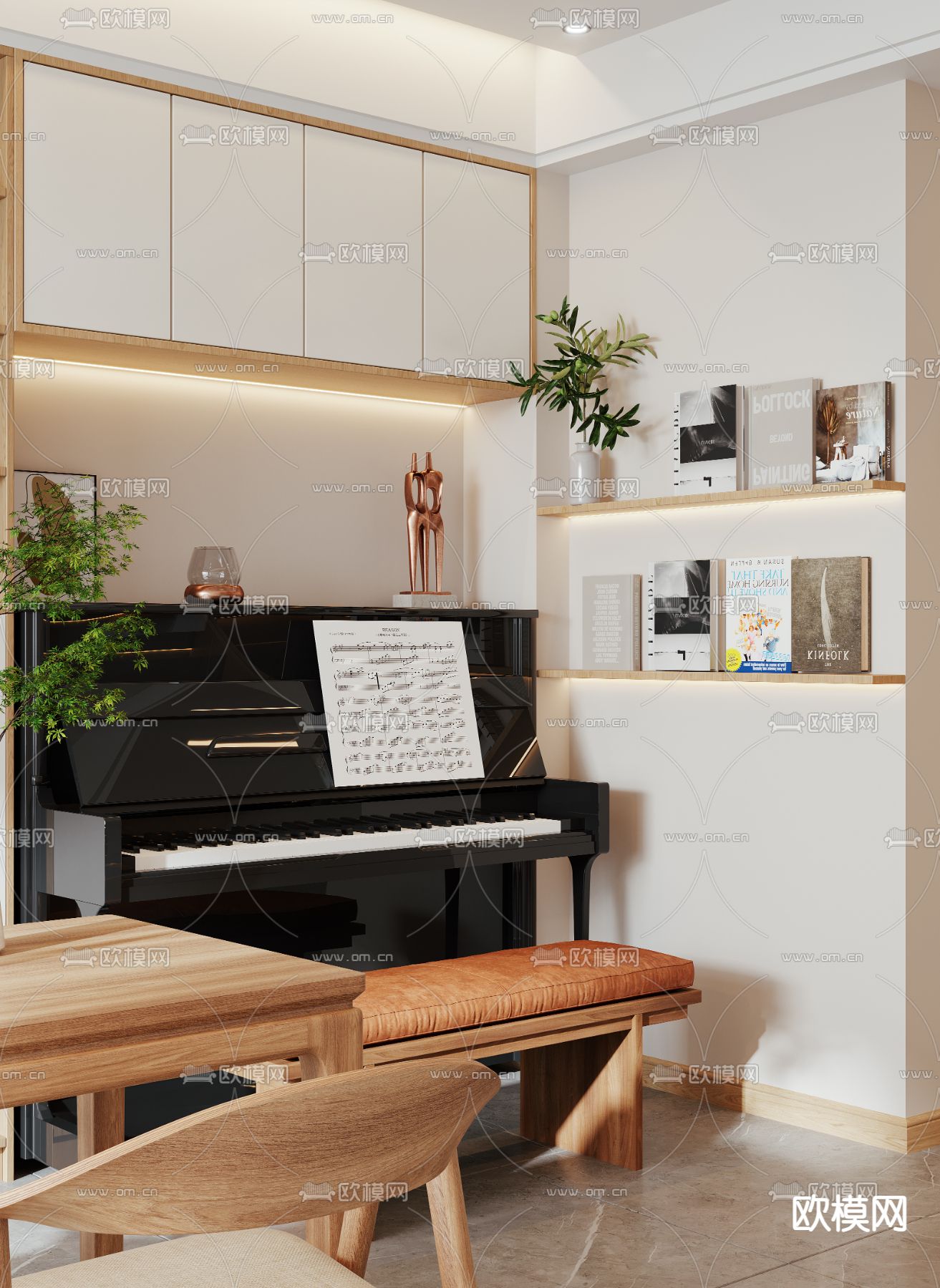 北欧客厅 餐厅3d模型下载（渲染图6）