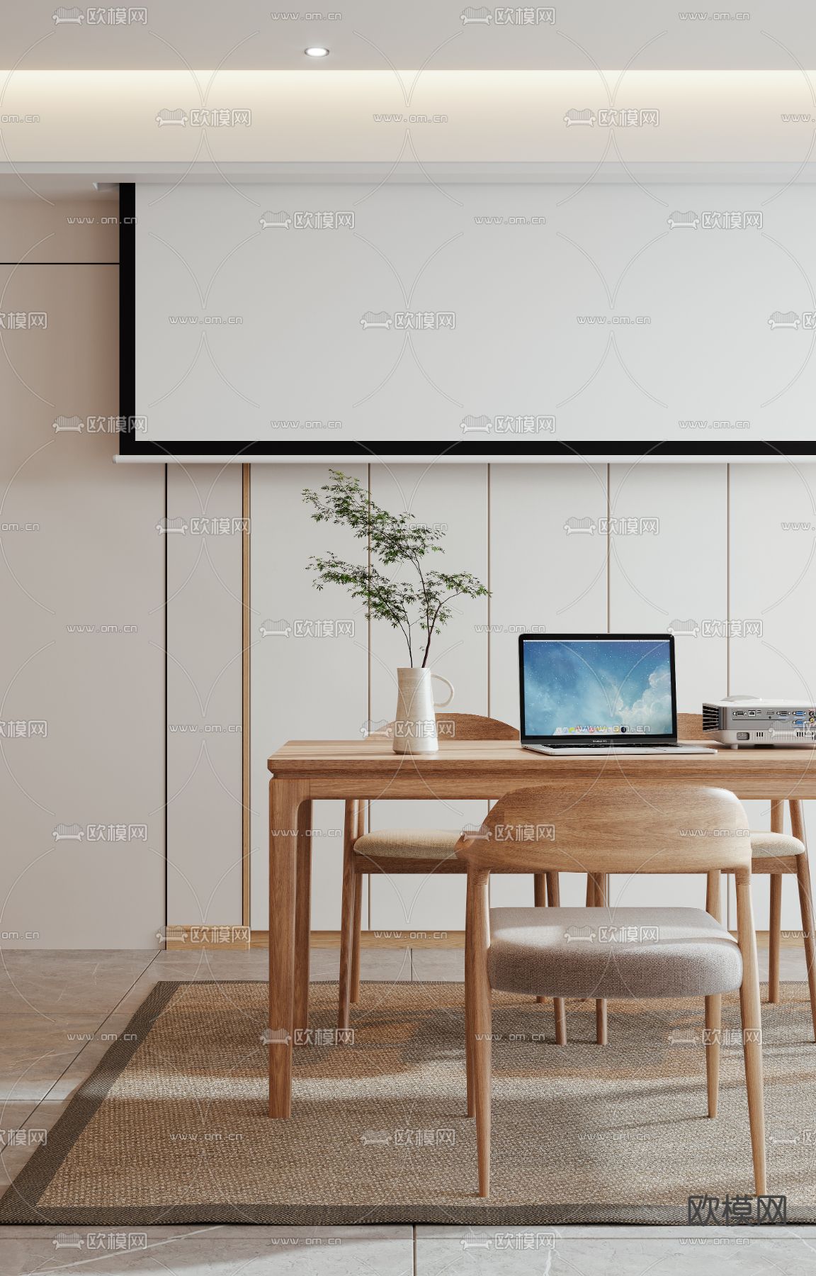 北欧客厅 餐厅3d模型下载（渲染图8）