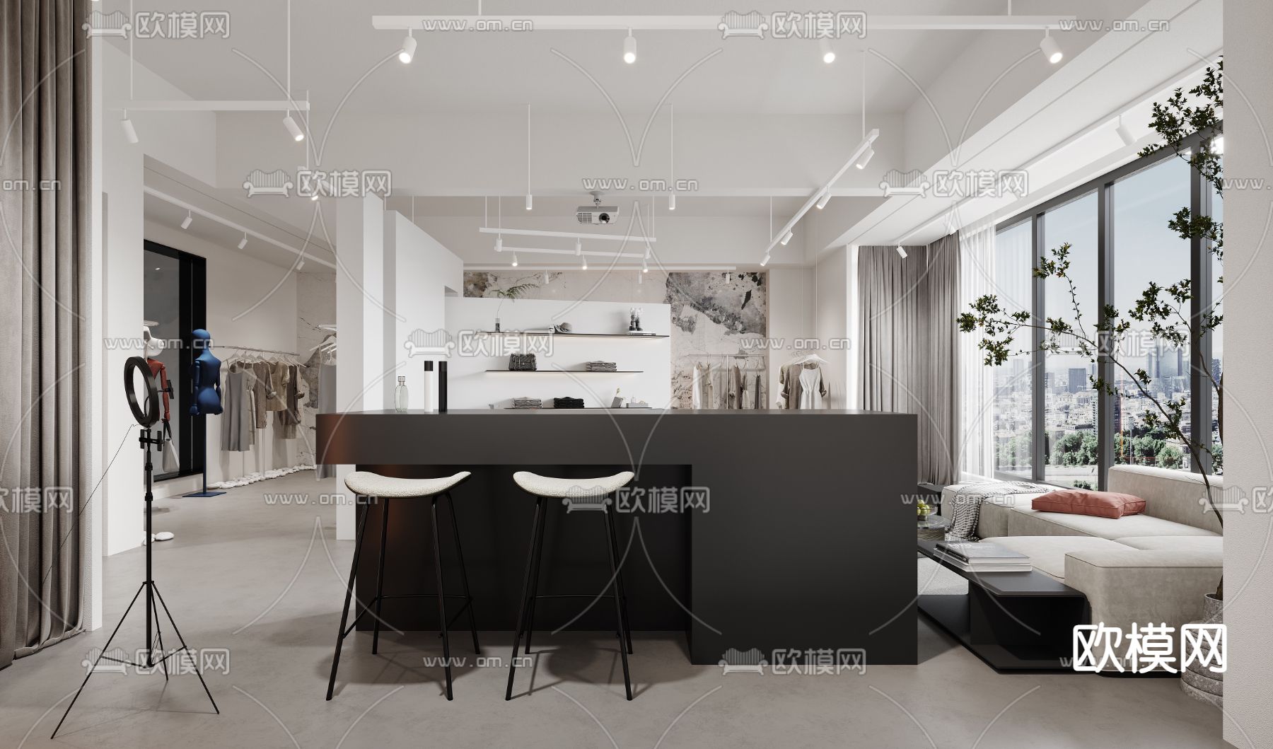 现代服装店 女装店3d模型下载（渲染图8）