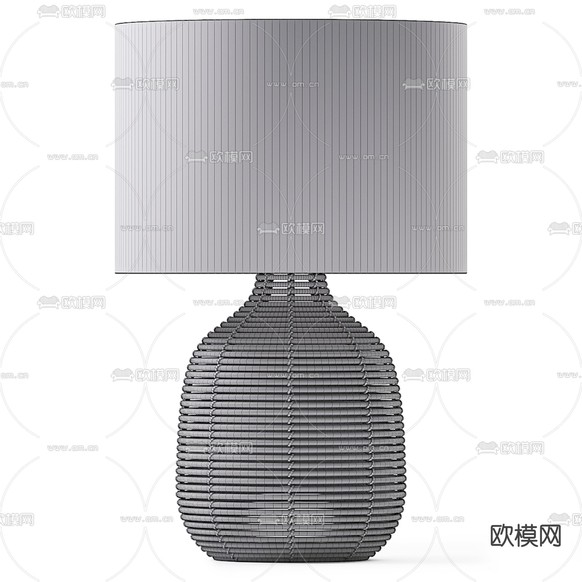 侘寂风台灯3d模型下载(渲染图2)