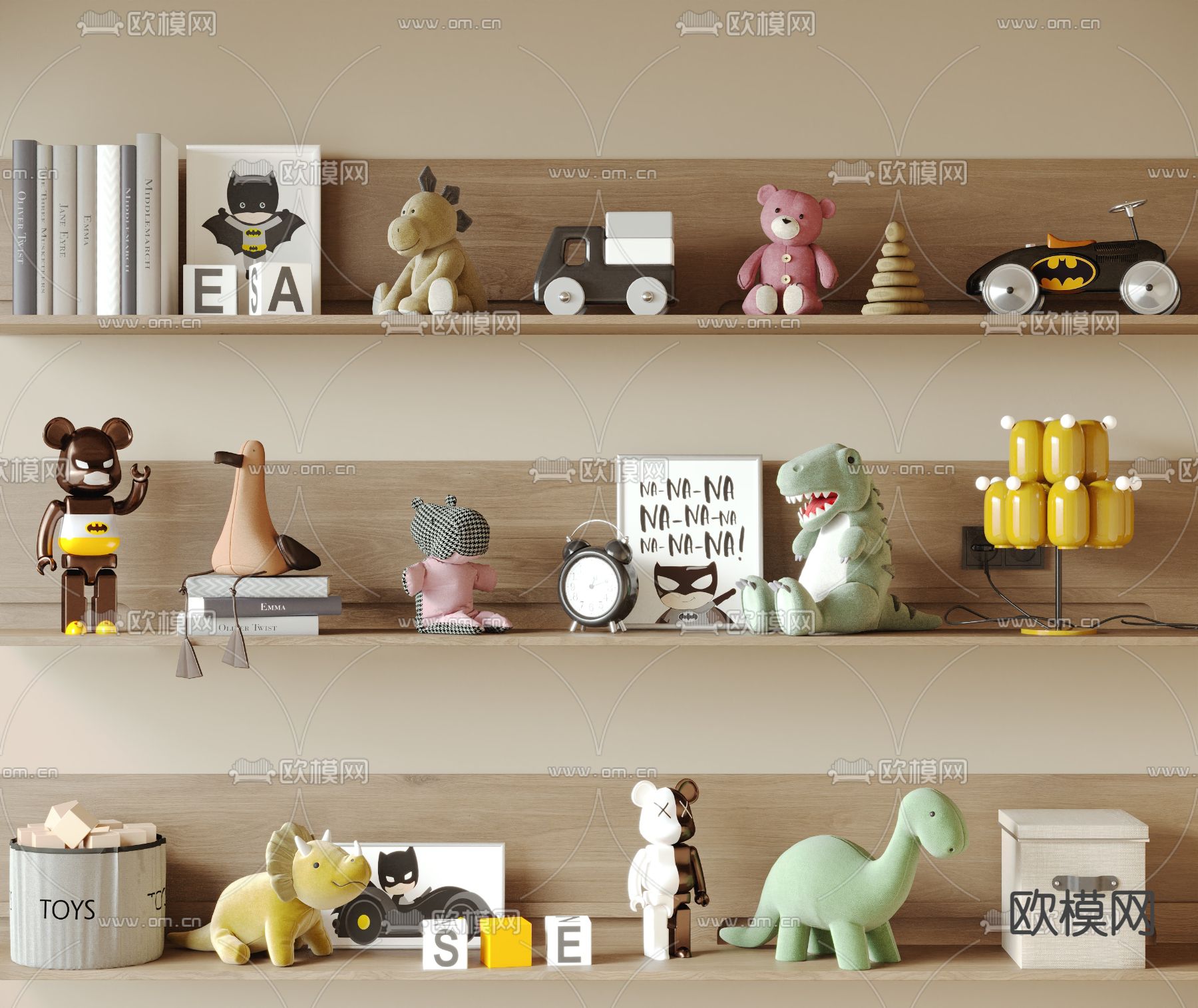 儿童摆件 毛绒玩具 书籍3d模型下载