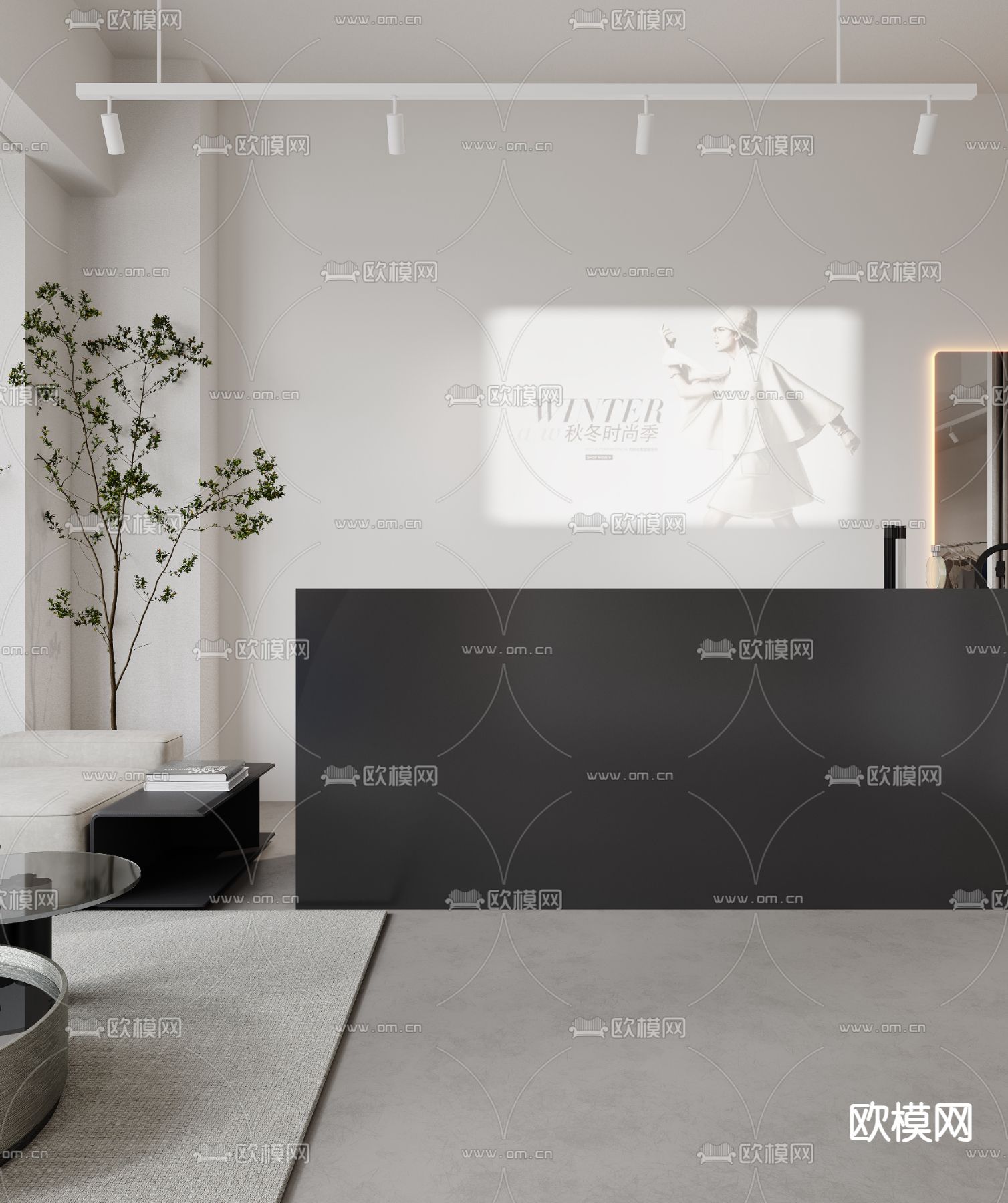 现代服装店 女装店3d模型下载（渲染图7）