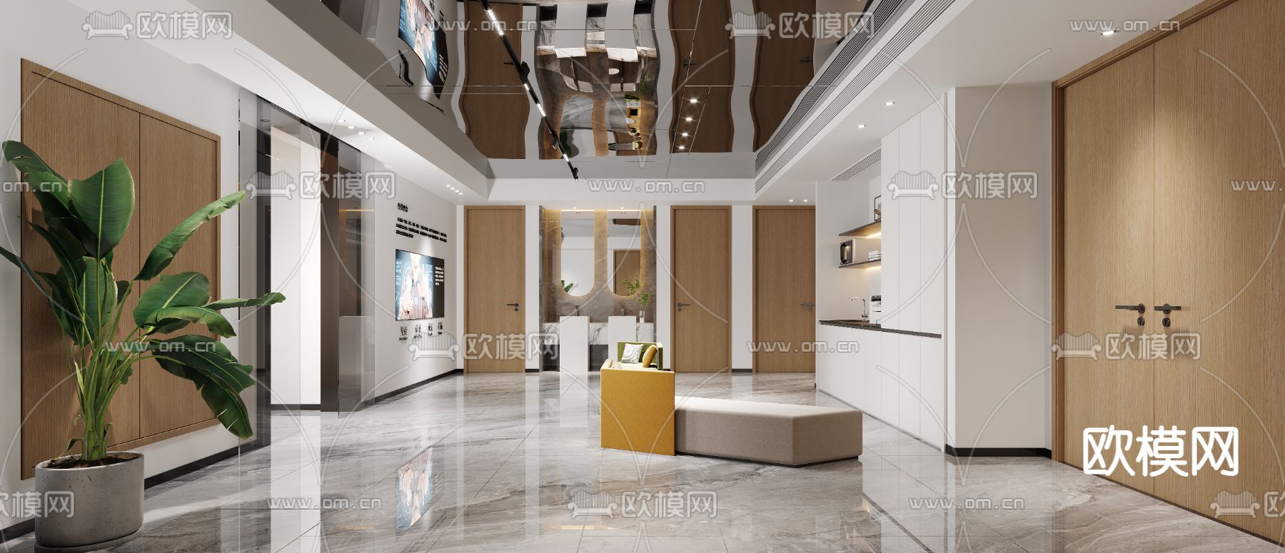 办公室休息区 茶水间3d模型下载（渲染图6）