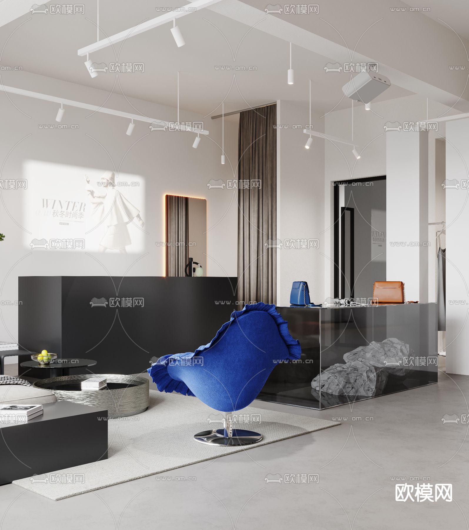 现代服装店 女装店3d模型下载（渲染图6）