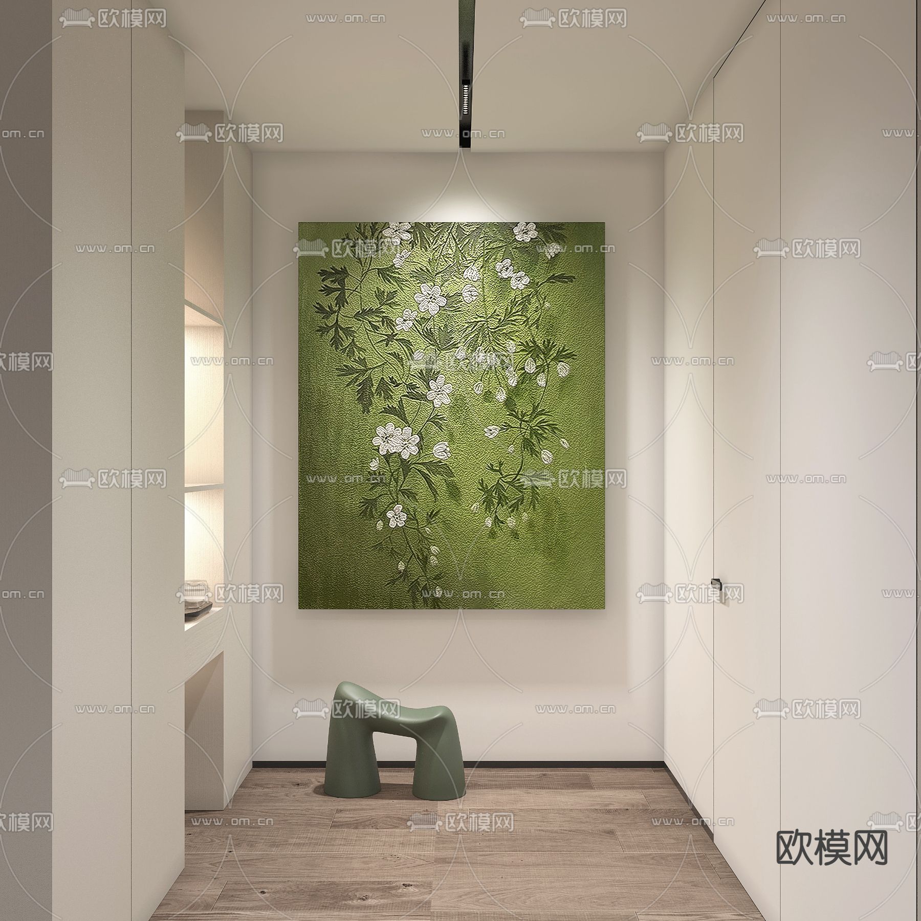 现代装饰画 油画su模型下载（渲染图1）