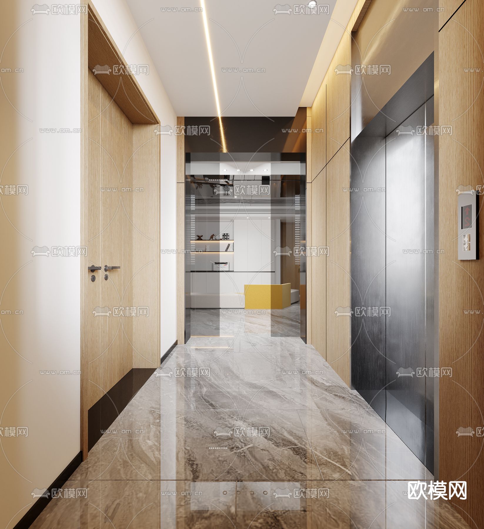 办公室休息区 茶水间3d模型下载（渲染图9）