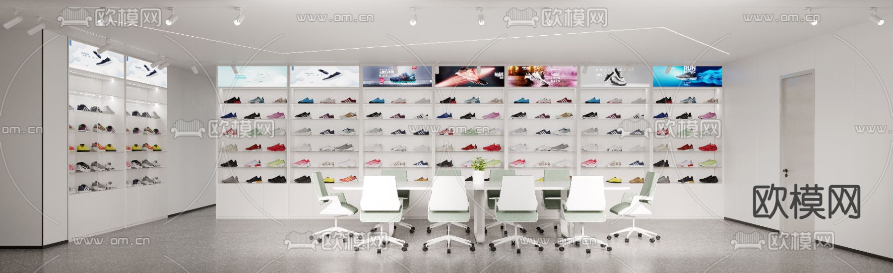 现代鞋店3d模型下载（渲染图2）